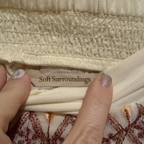 Soft Surroundings Inez Sequined Floral Maxi Skirt Plus Size 3X - Picture 6 of 9